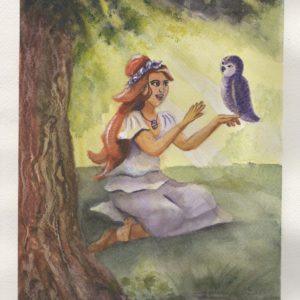 nymphe chouette chouettes regarts foret magique illustration jeunesse enfance chambre enfant boutique