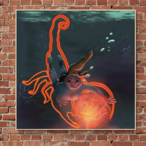 chouettes reg'arts scorpion zodiaque illustration boutique vente digital astrologie archétypes boutique