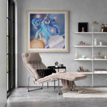 Solstice tableau salon Zodiaque balance archétype signe digital art illustration astrologie astrocoaching connaissance de soi beauté