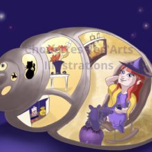 halloween cosy witch sorcière