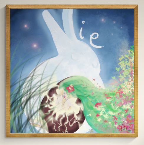 Pâques symboles lapin lune oeuf vie chouettes regarts illustrations jeunesse enfance exposition