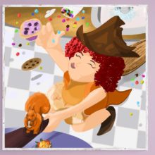 greedy witch au mur - chouettes regarts