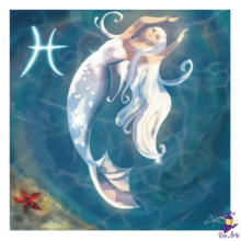 Illustration du Zodiaque signe astrologique du Poisson