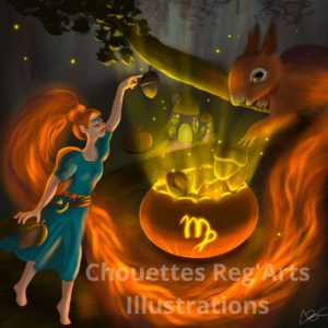zodiaque signe vierge illustration astro