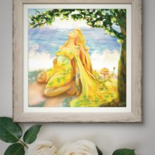 été de la féminité - 4 saisons - exposé été saison féminité illustration impression Fineart grossesse nature chouettes reg'arts exposé mur