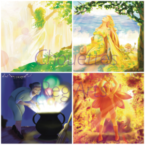 4 saisons féminité illustration impression Fineart grossesse nature chouettes reg'arts salon