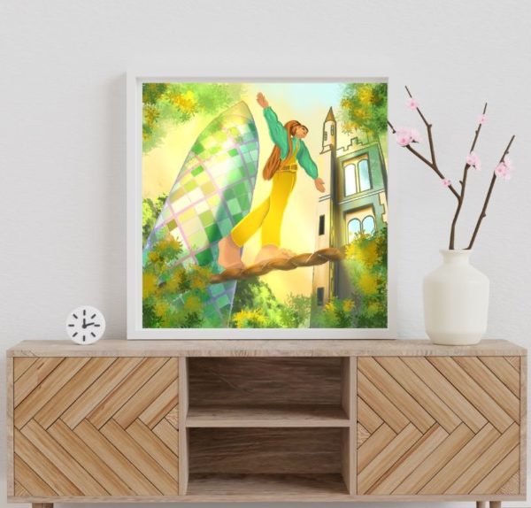 funambule illustration équilibre opposés complémentaires justesse balance