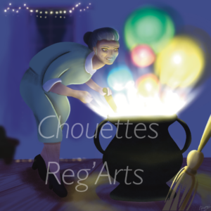 hiver saison féminité illustration impression Fineart grossesse nature chouettes reg'arts